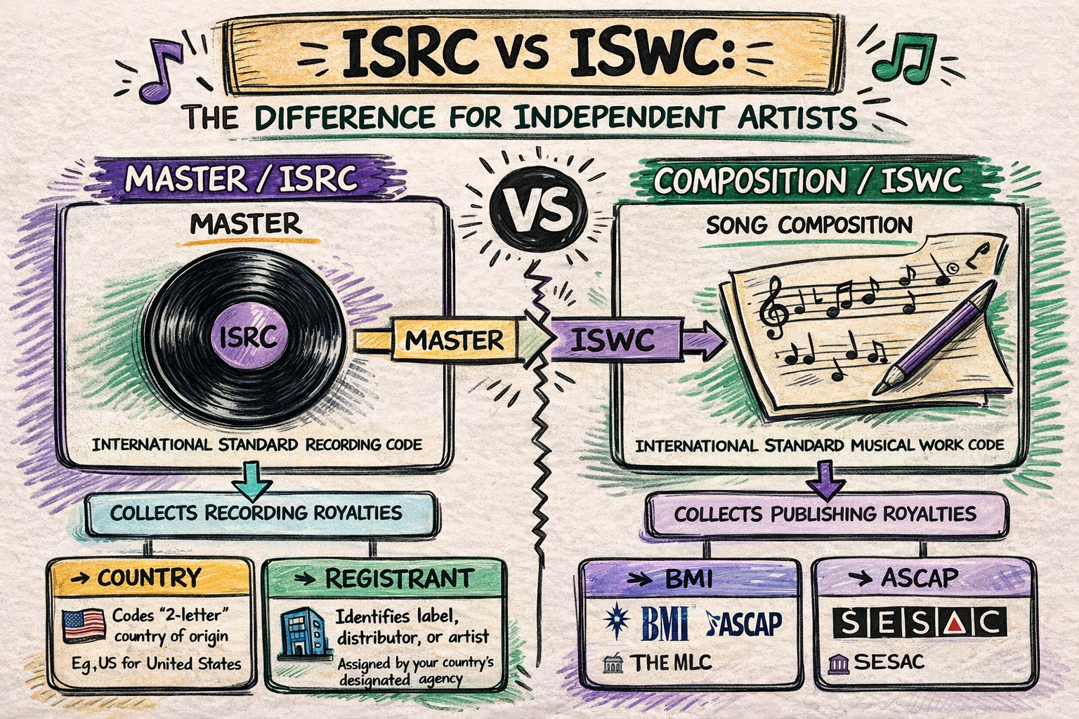 ISRC vs ISWC
