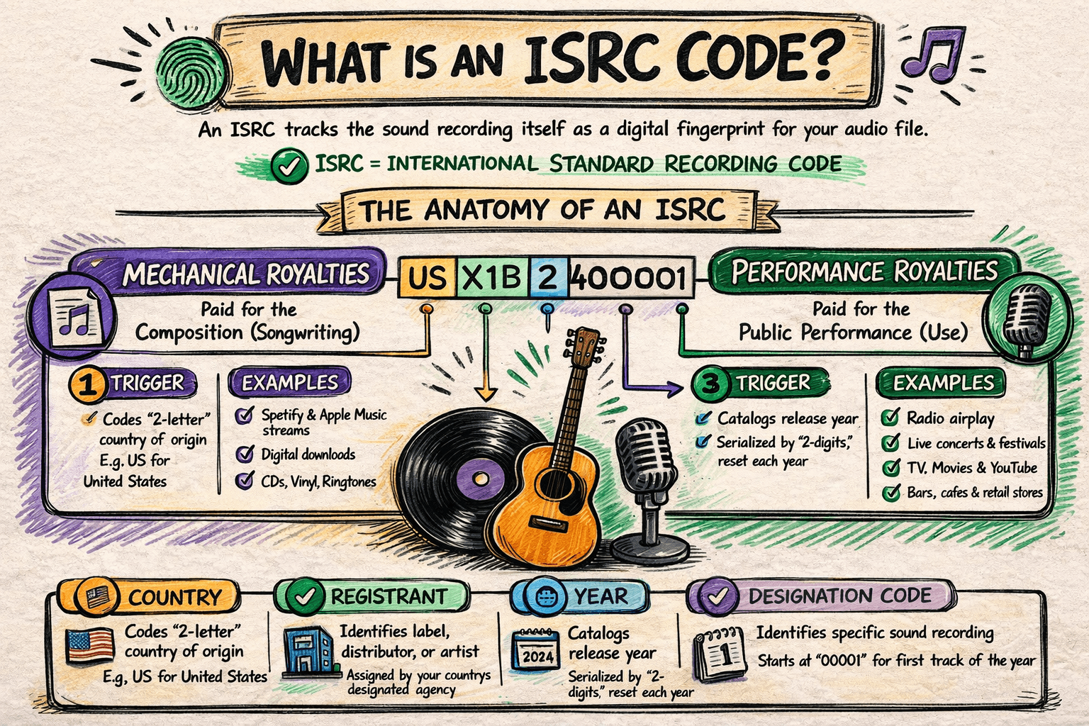 ISRC code format and music metadata explained