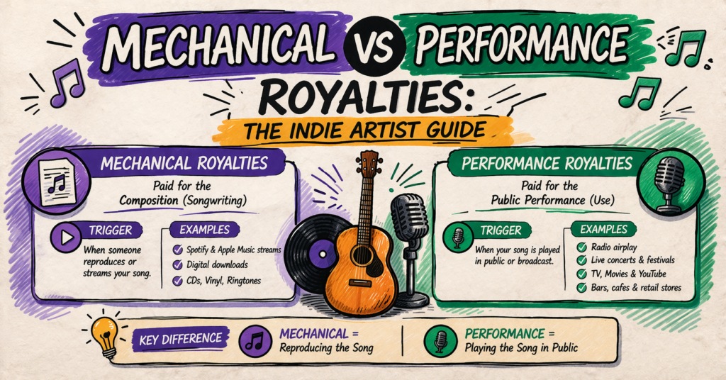 Mechanical Royalties vs Performance Royalties The Indie Artist Guide